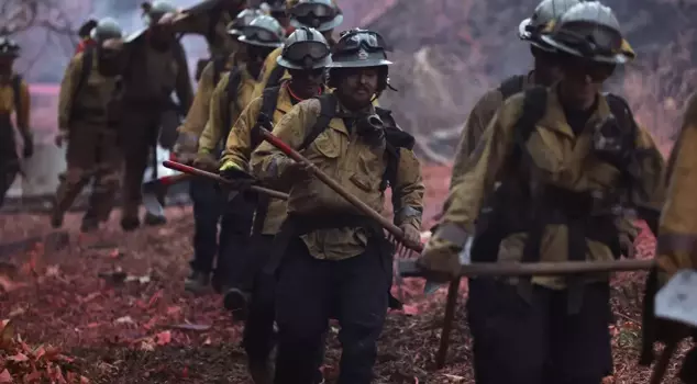 In the United States, inmates also participated in firefighting efforts.