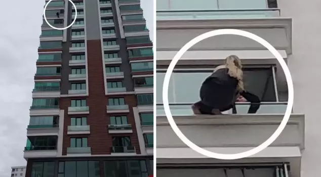 The female lawyer who fell into depression caused a scare on the balcony of the 12th floor.