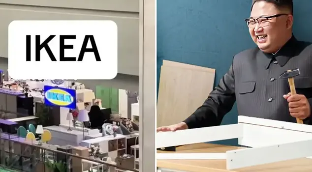 A fake IKEA store has opened in North Korea: They didn't even change the logo.