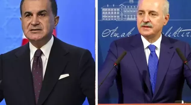 Ömer Çelik and Numan Kurtulmuş make a statement regarding the ceasefire in Gaza.