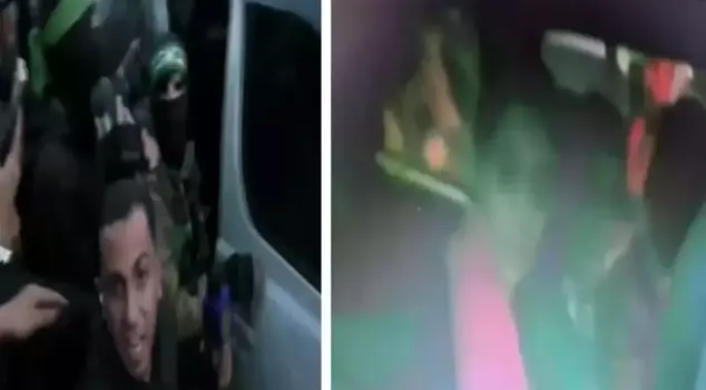 The moments when Israeli hostages were released by Hamas were captured on video.