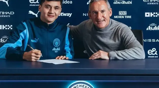 The first Uzbek player in the Premier League is at Manchester City.