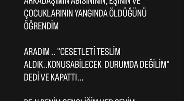 The actress Zeynep Koçak was devastated by the sad news she received from Bolu.