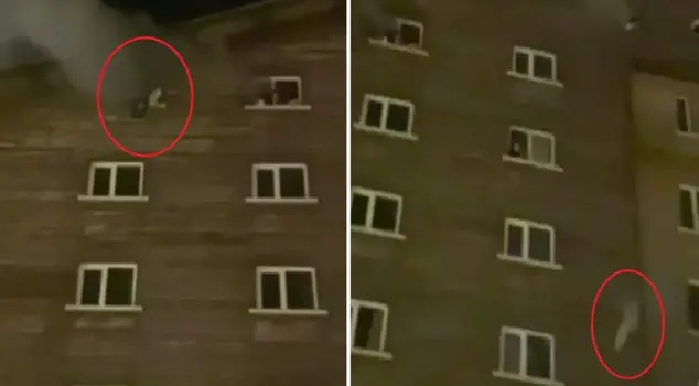 The image of despair in the tragedy in Bolu: Jumped from the 12th floor to survive.