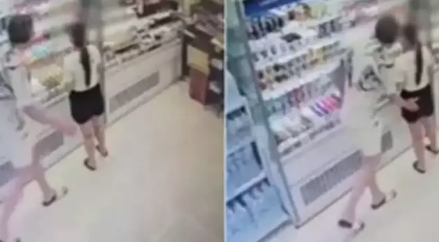 The tourist harassed a female customer at the supermarket he visited.