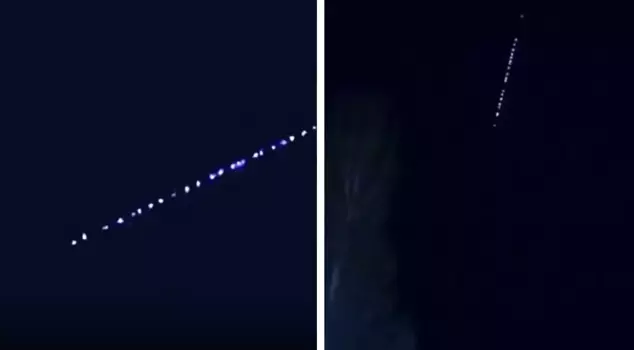 Starlink satellites were spotted in the sky over Bitlis.