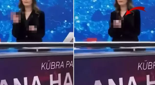 Kübra Par's hand gesture made a splash on live broadcast.