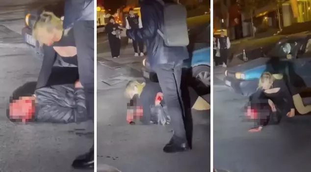 Location: Istanbul! A transgender individual brutally beat a foreign national.