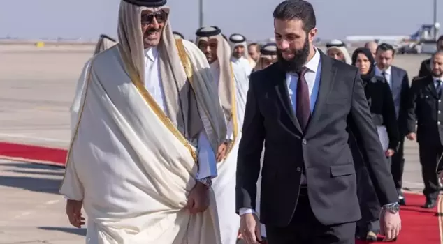 The Emir of Qatar Al Thani became the first leader to visit Syria.