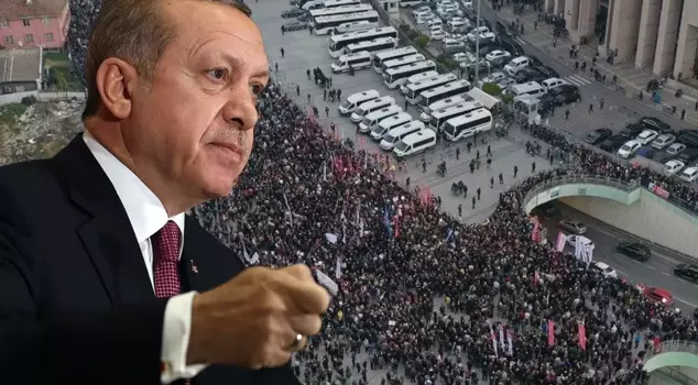 President Erdoğan's reaction to the events that took place in front of the Çağlayan Courthouse: They shouted slogans belonging to a terrorist organization.