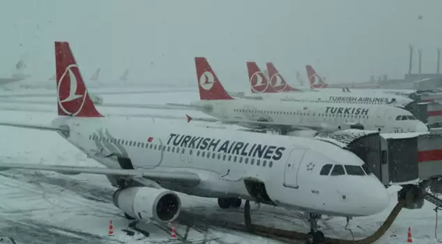 Snowfall alert in Istanbul! Turkish Airlines flights have been canceled.