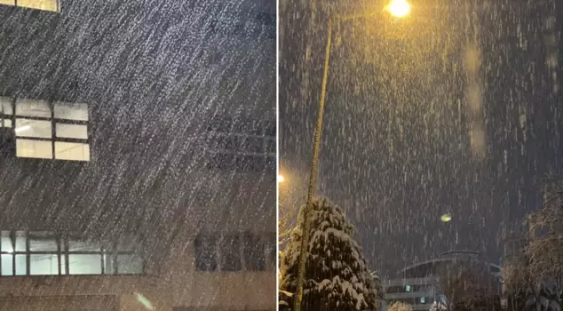 The expected snowfall in Istanbul has begun.