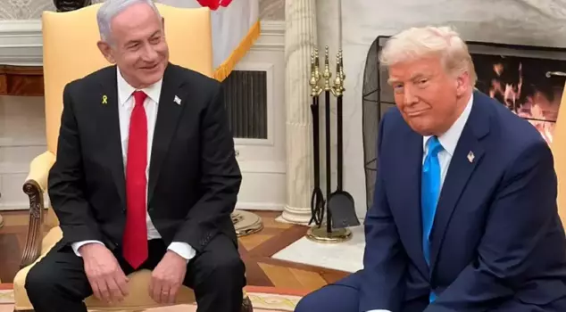 Netanyahu praised Trump at the joint press conference.