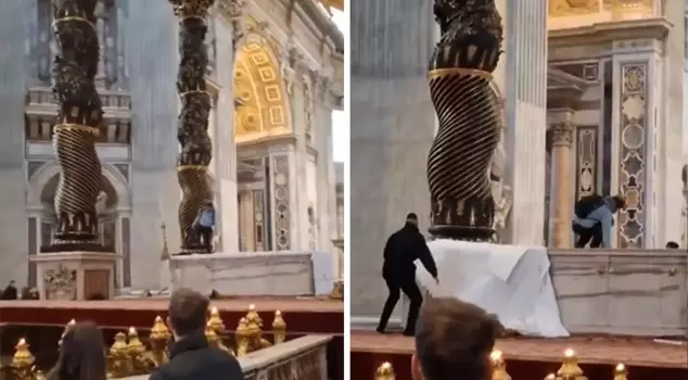 Attack on St. Peter's Basilica in the Vatican: Those moments were captured on camera.