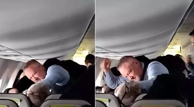 Controversial intervention! The cabin crew member punched the man who pulled the passenger's hair for several minutes.