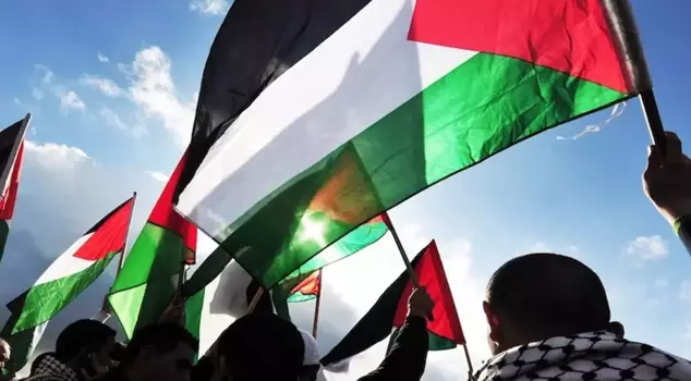 The Palestinians protested Trump's Gaza plan.