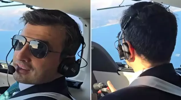 Selçuk Bayraktar took the cockpit and landed the plane: The weather is a bit rough.