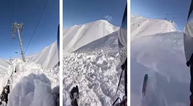 The skier who survived the avalanche in Palandöken shared those moments.