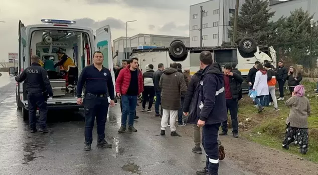 A worker shuttle bus had an accident in Tekirdağ: 25 injured.