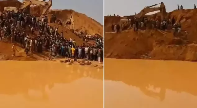 Collapse in an abandoned gold mine: Most of the 48 people who lost their lives were women.