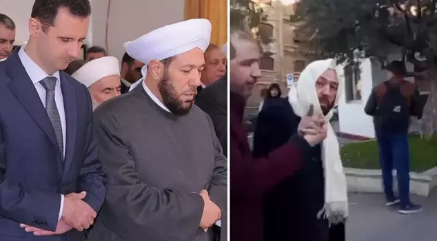 The Mufti of Assad has emerged, and the people have gone mad with anger.