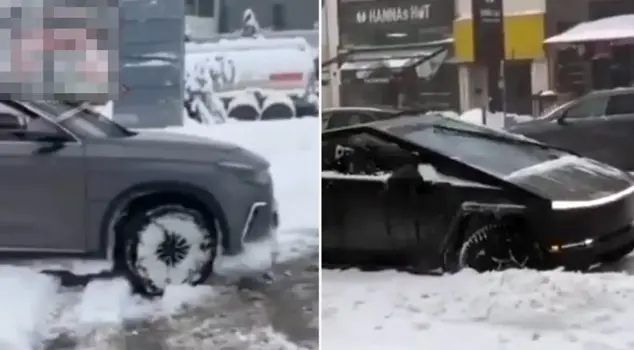 They compared TOGG and Tesla on a snowy road! Look at the result that emerged.