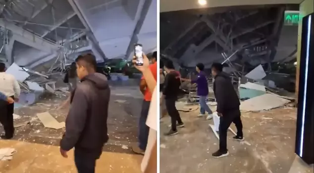 The roof of a shopping mall in Peru has collapsed! 3 people have lost their lives.