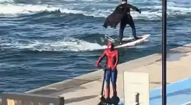 In Bebek, Batman went surfing, and Spider-Man rode a scooter.