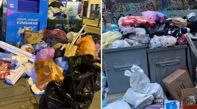 Workers at Beşiktaş Municipality have decided to go on strike, and the streets have turned into mountains of garbage.