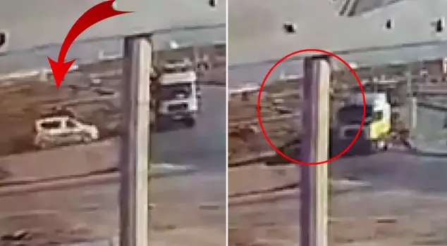 The accident in which a police officer was martyred in Konya was captured by security cameras.