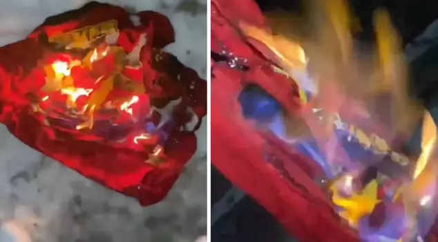 The Galatasaray fans burned Didier Drogba's jersey.