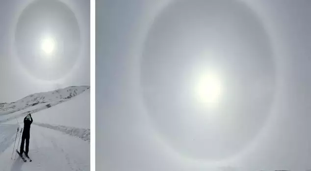 The natural masterpiece 'halo' was observed at Erciyes.