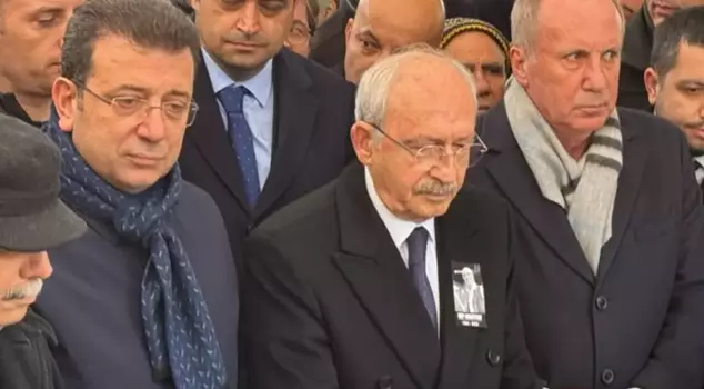 The photo that made an impact at the funeral! Kılıçdaroğlu, İmamoğlu, and İnce stood side by side.