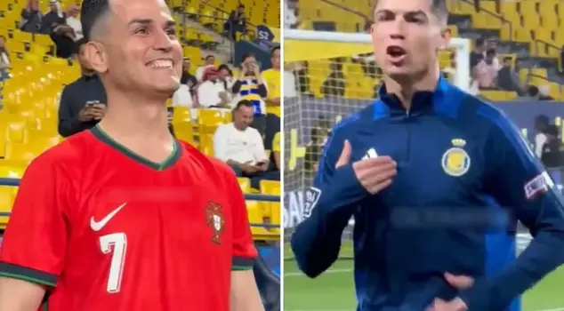 Cristiano Ronaldo's reaction to seeing the Adana version went viral.