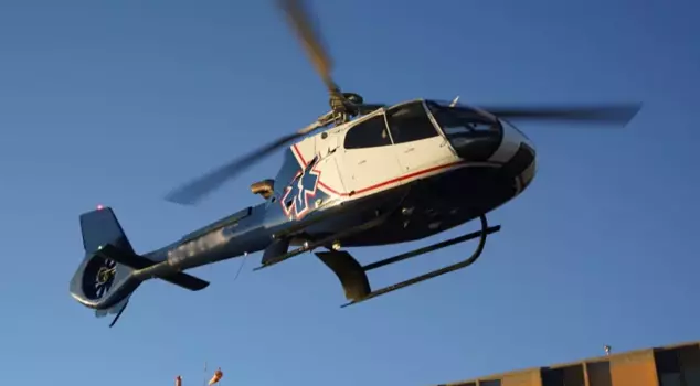 A medical helicopter with three people on board crashed in the United States.