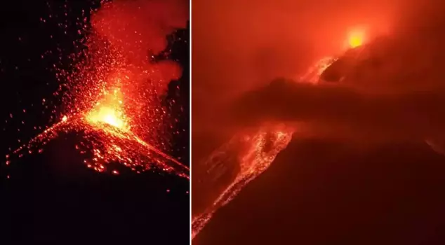 The world's most active volcano has erupted, putting 30,000 people at risk.