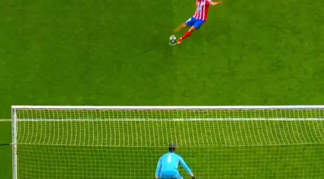 The penalty that made a mark on the night in the Champions League.