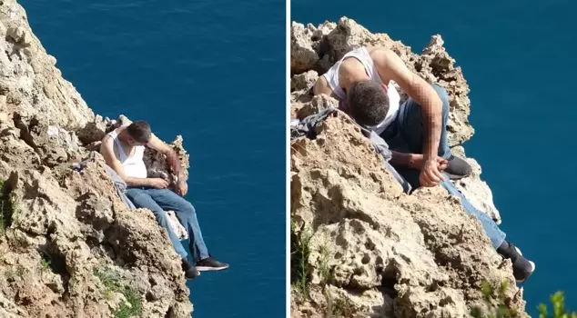 He sat on the edge of the cliffs and cut himself; the police arrived just in time: Do you know what despair is?