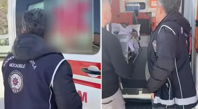 In Amasya, illegal immigrants were caught in an ambulance.