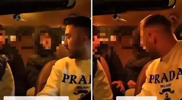 The taxi driver went crazy when he saw what the passengers were drinking in the car: 