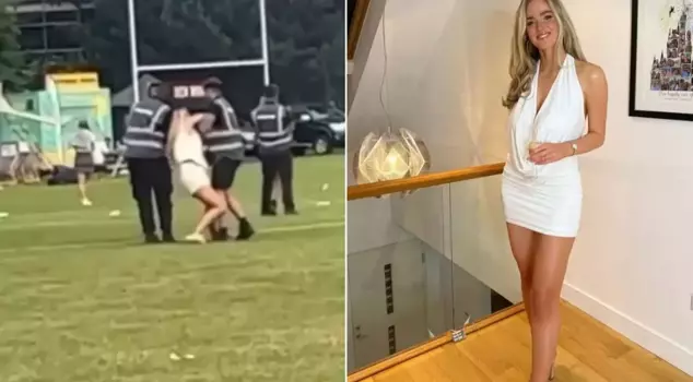 The beauty queen who entered the field made a racist attack on the security guard.