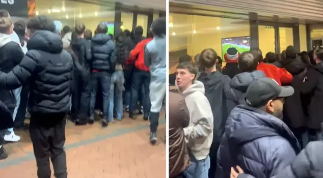 When the teams fell behind, the fans who went outside were left bewildered within minutes.