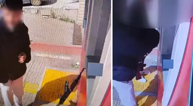 He withdrew money from an ATM in Istanbul with a long-barreled gun.