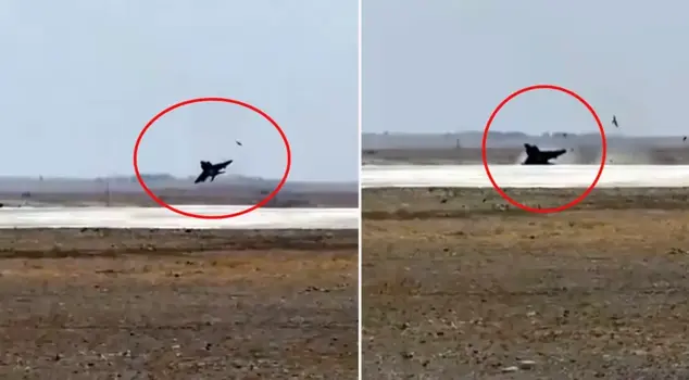 The maneuver that took everyone's breath away from a Turkish Armed Forces fighter jet.