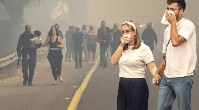 In the fire between Jerusalem and Tel Aviv, 12,000 acres of land were turned to ashes.