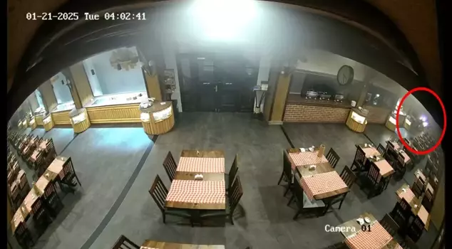 The moment the fire broke out in the hotel disaster in Bolu is captured on camera.