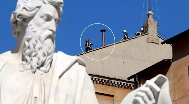 The world's eyes will be on the smoke that will come out of this chimney! The conclave process for the papal election is starting.