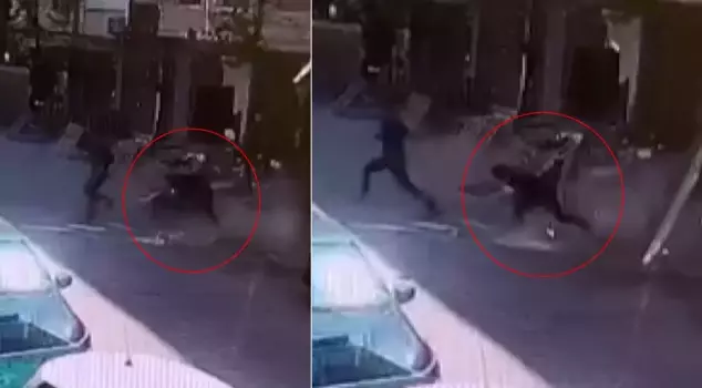 In a 3.7 magnitude earthquake, a building's balcony collapsed! There are injuries.