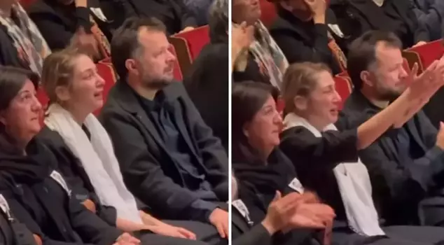 Önder's daughter was overwhelmed with tears when she saw her father on the screen.