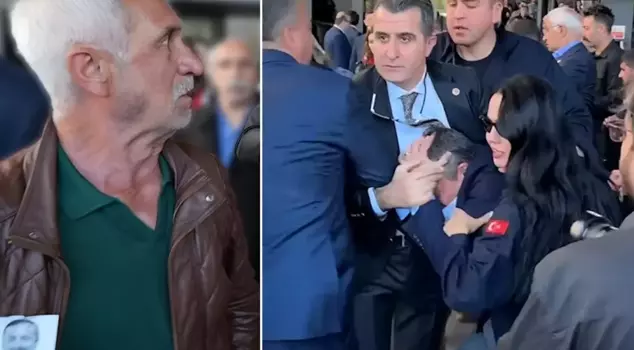 The attacker's first statement after punching Özel: 